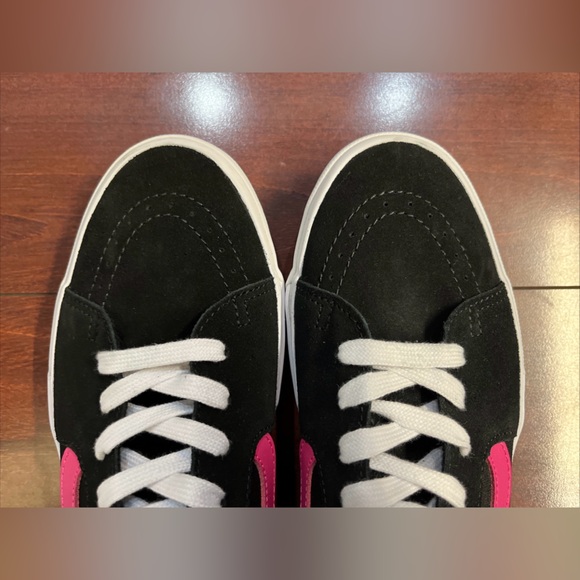 Mens 10.5 Vans BMX Sk8 Hi Top Suede Black Magenta Shoe Sneaker New HALF BOX - Picture 4 of 16